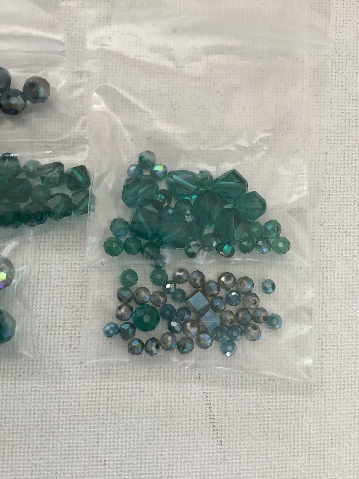 Blue and teal crystals, various sizes, loose stones, jewelry supplies