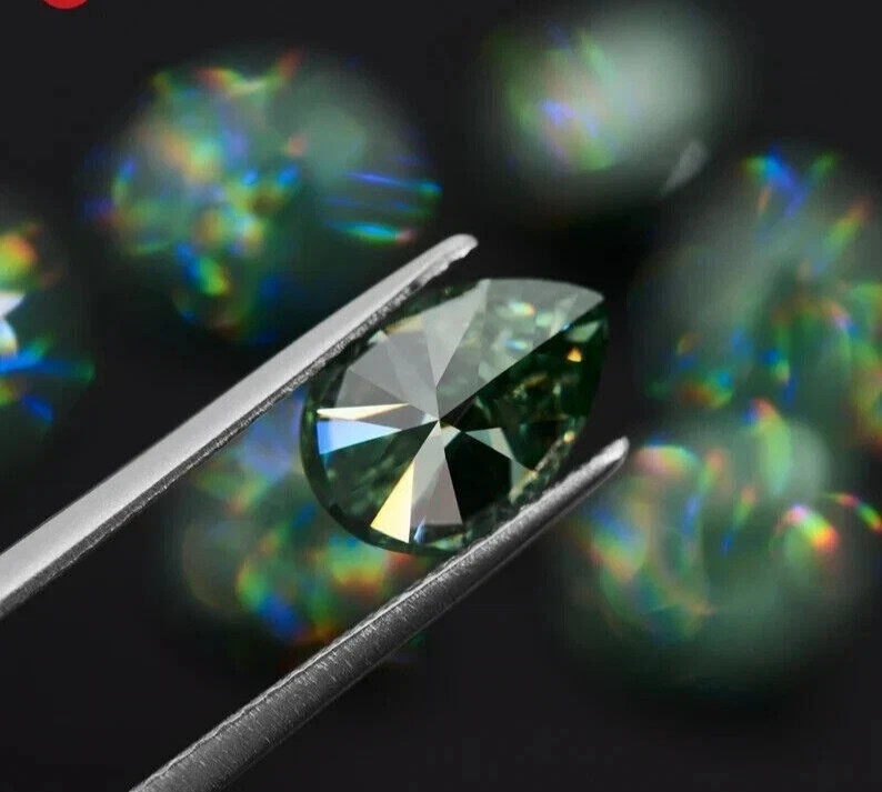 4.70 CT Natural Green Diamond Pear Cut 10×14 mm VVS1 D Grade IDGL Certified