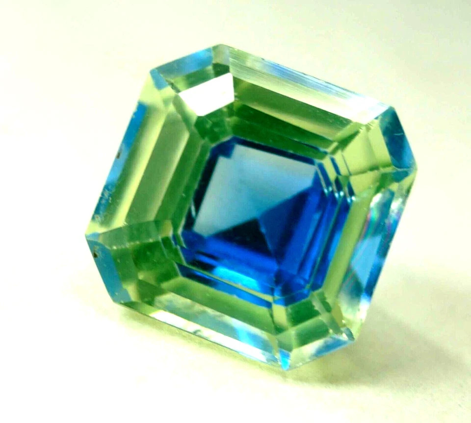 10.45 CT+ Natural Bi-Color Pitambari Sapphire Asscher Loose Certified Gemstone
