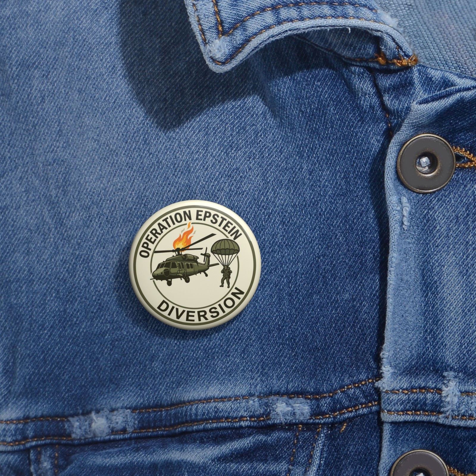 Operation Epstein Diversion Button | Protest Pinback Button | Resistance Badge