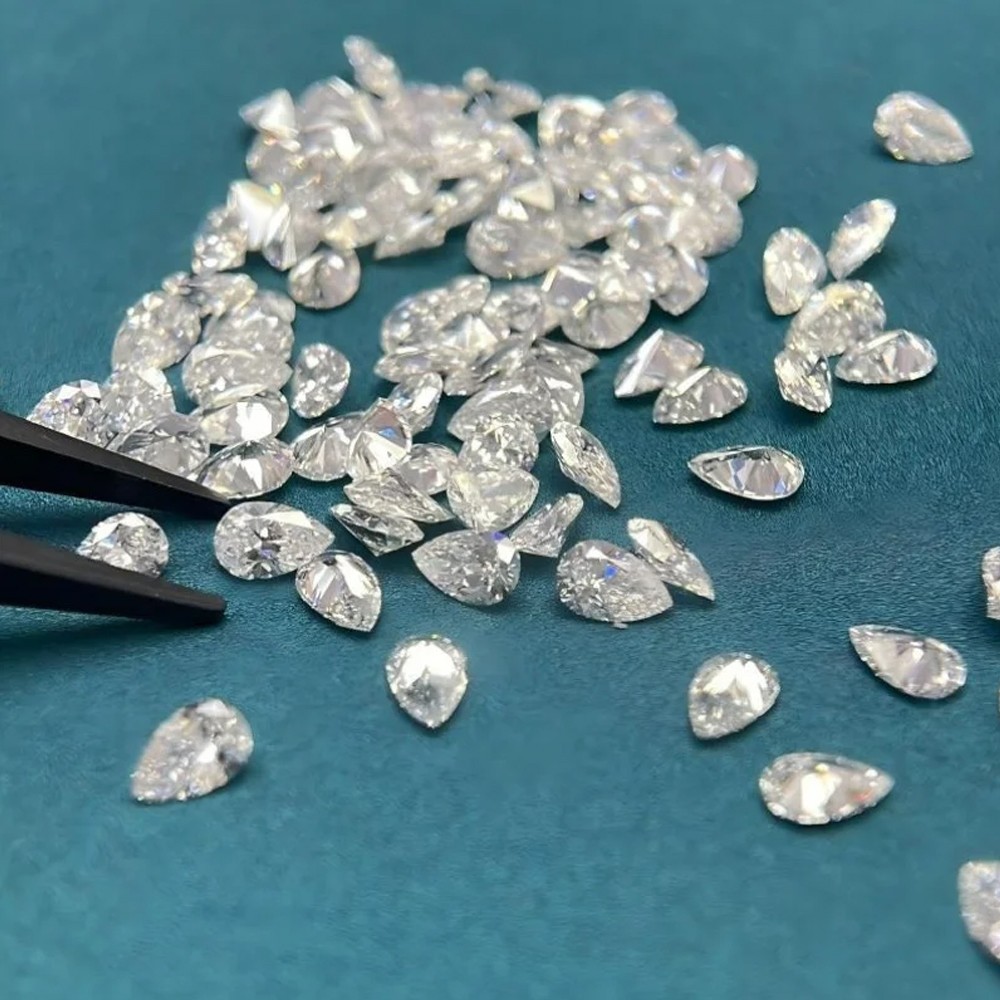 0.03CT-0.3CT DEF Colored Pear VS VVS HPHT Lab Grown Diamonds Loose Diamond Stone