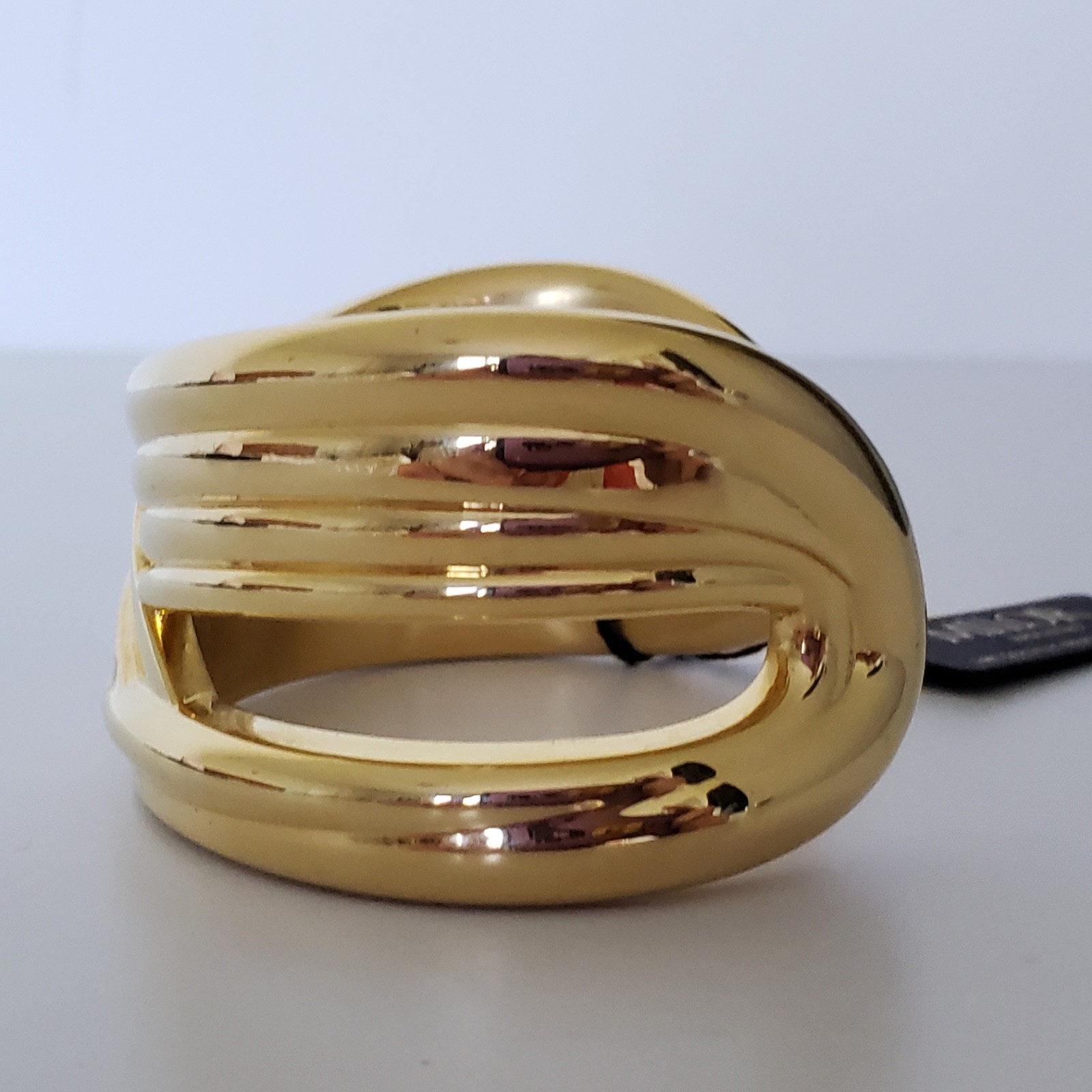 MILOR ITALY 14K Yellow Gold Resin Core Cuff Bracelet