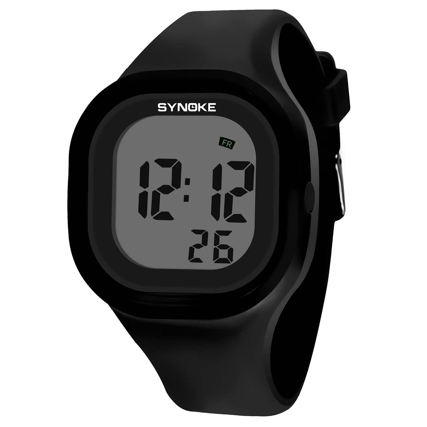 Teen Men Women LED Sports Electronic Date Alarm Rubber Waterproof Digital Watch