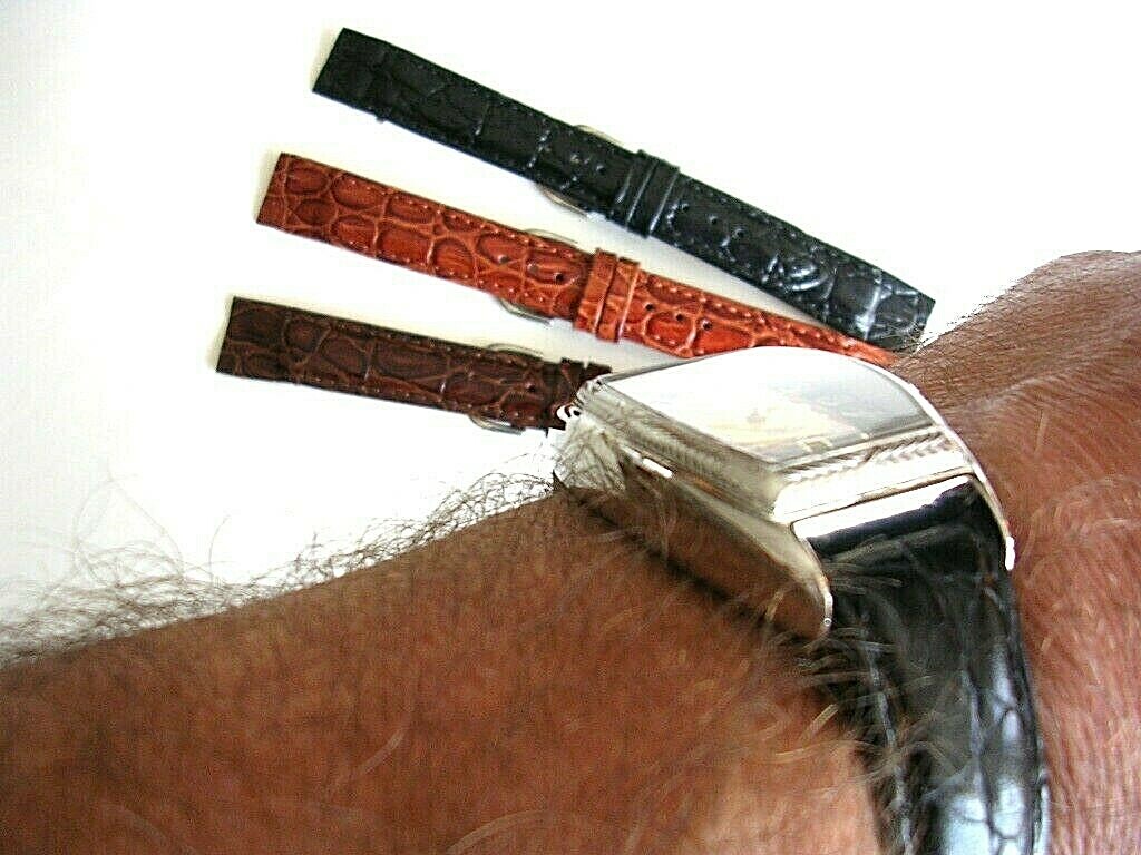 Open End wire lug 16 17 18 19 20 Gen Alligator calf watch band strap IW SUISSE