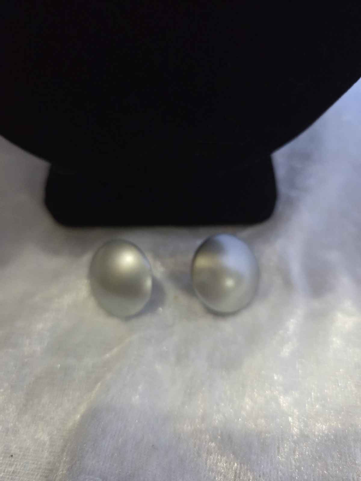 Chic Silver Gray Graduated Faux Pearl Statement Necklace And Earring Avon