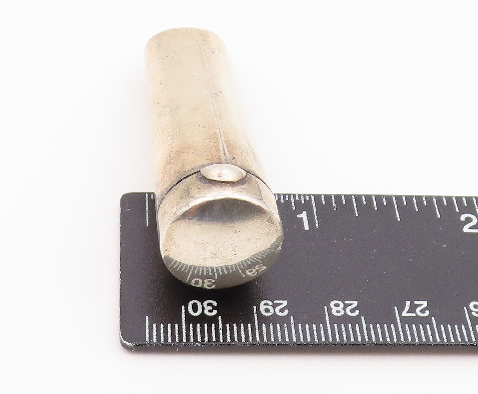 925 Sterling Silver Vintage Pendant Antique Cigar Tube Capsule Case PT26403