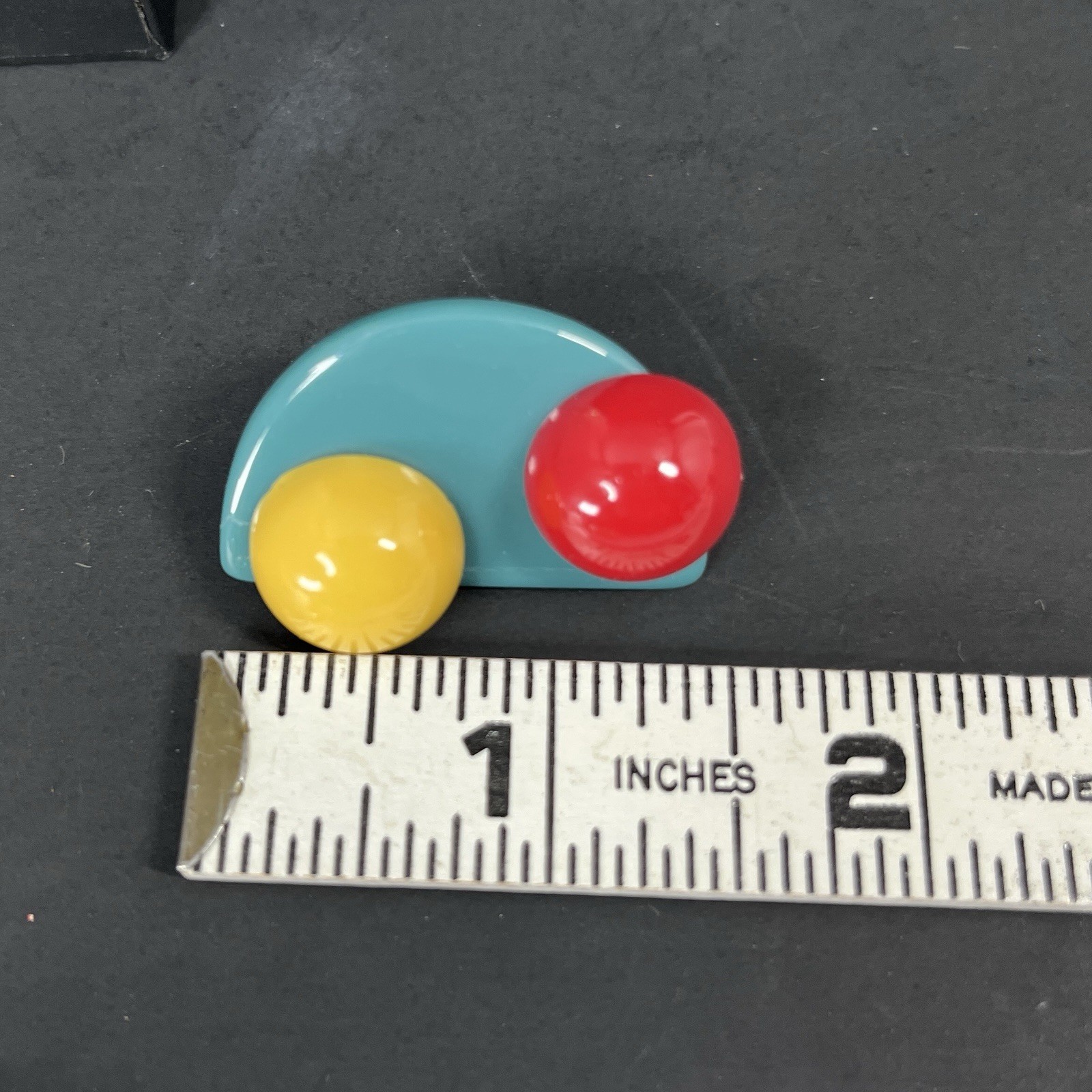 Memphis Design Style Earrings Acrylic Clip On Post Modern Geometric Green Red