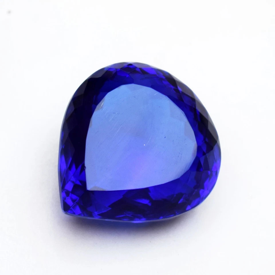 291.10 Carat Flawless Dark Blue Tanzanite Pear Cut Certified Loose Gemstone