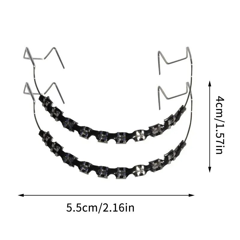1 Pair Fashion Braces Fake Orthodontic Teeth Decoration Colorful
