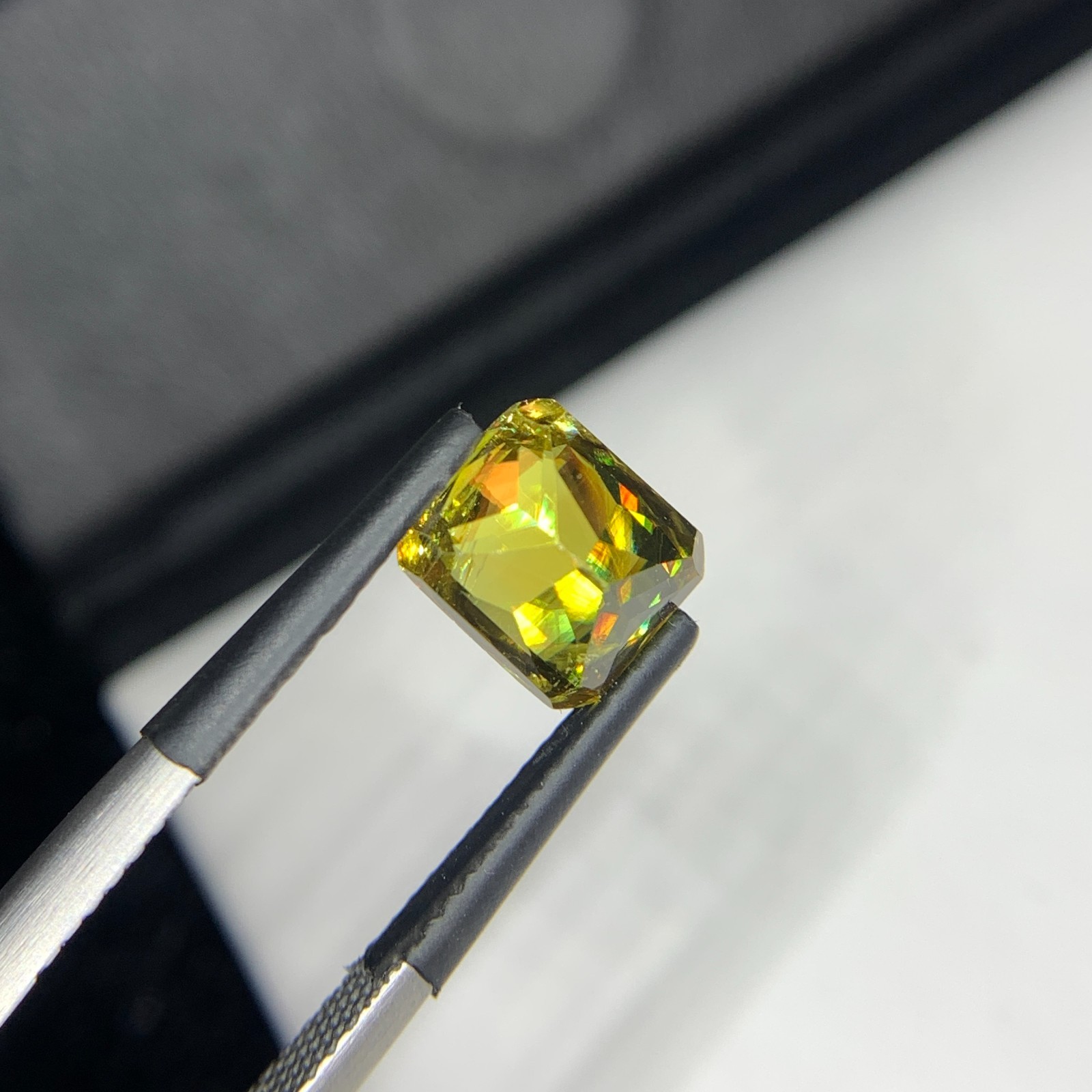 2.80 Carat Natural Brown Sphene Cushion Shape Faceted Loose Gemstone