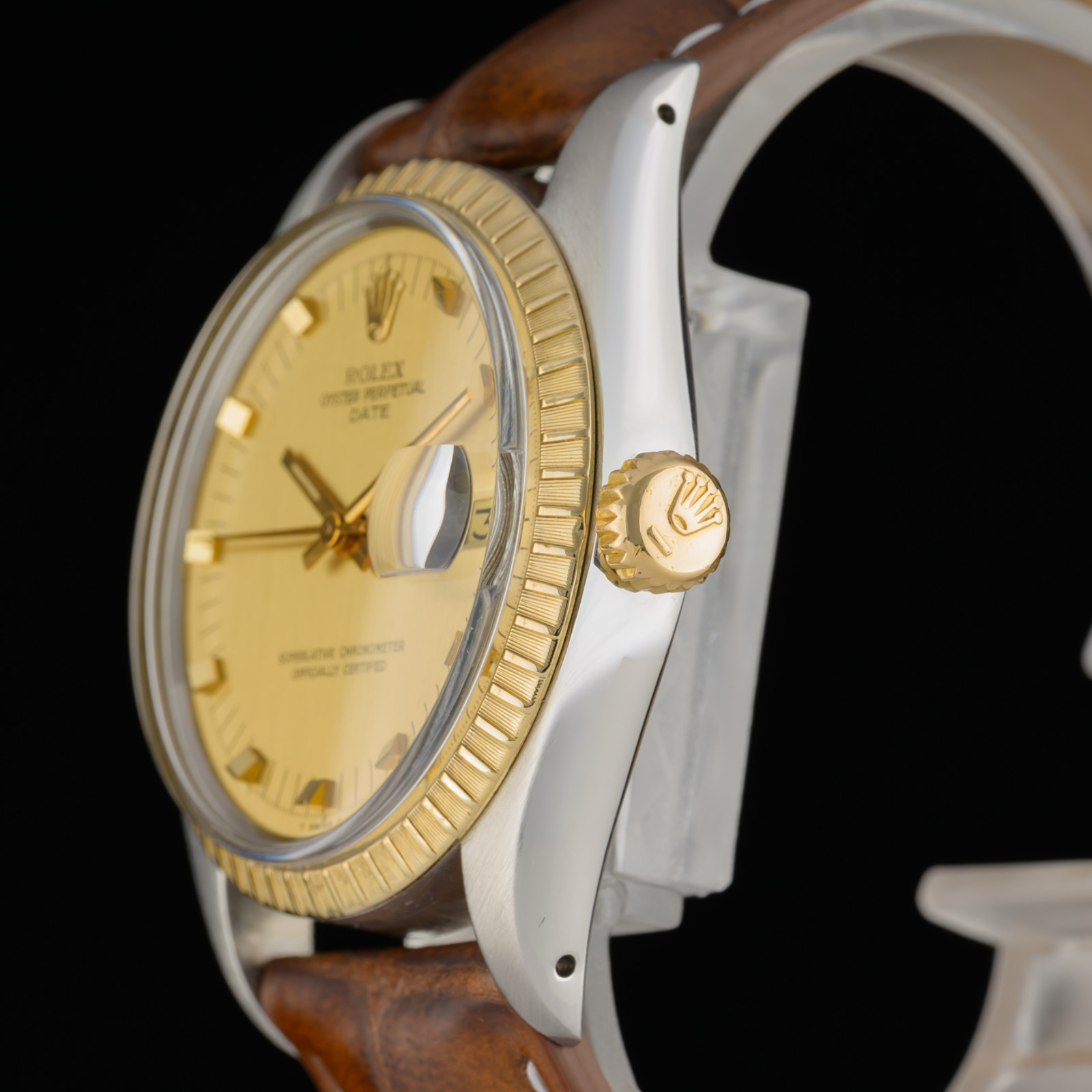 Rolex Oyster Perpetual Date 1505 18k Gold & Steel 34mm Automatic Watch