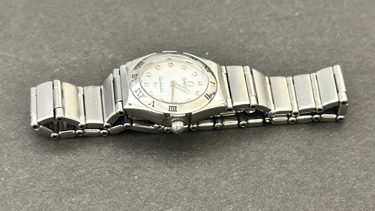 Omega Constellation 22.5mm Quartz Women’s Stainless Steel Watch White Dial