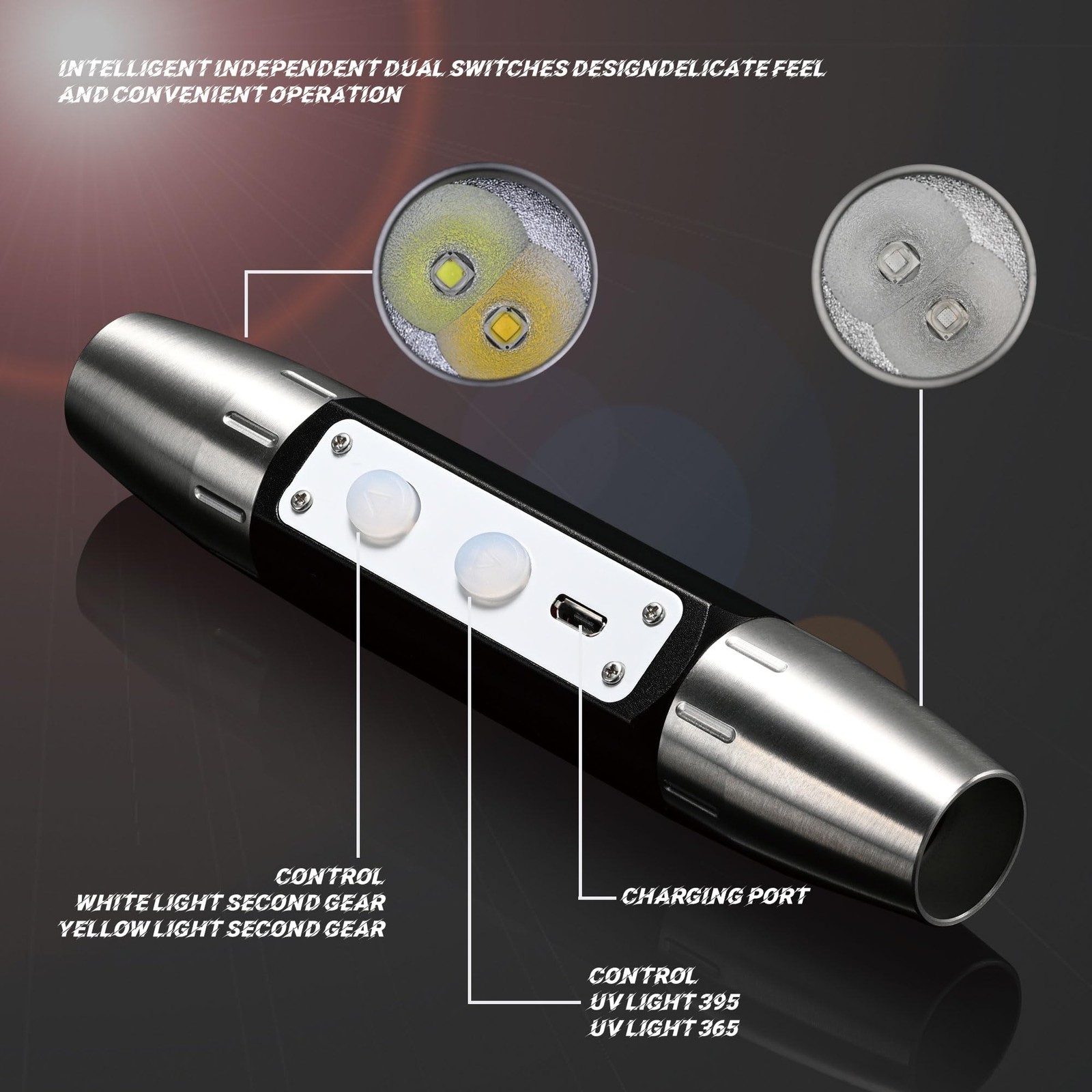 Gemstones UV Flashlight, Super Bright Gem Tester for All Stones, Rechargeable Ja