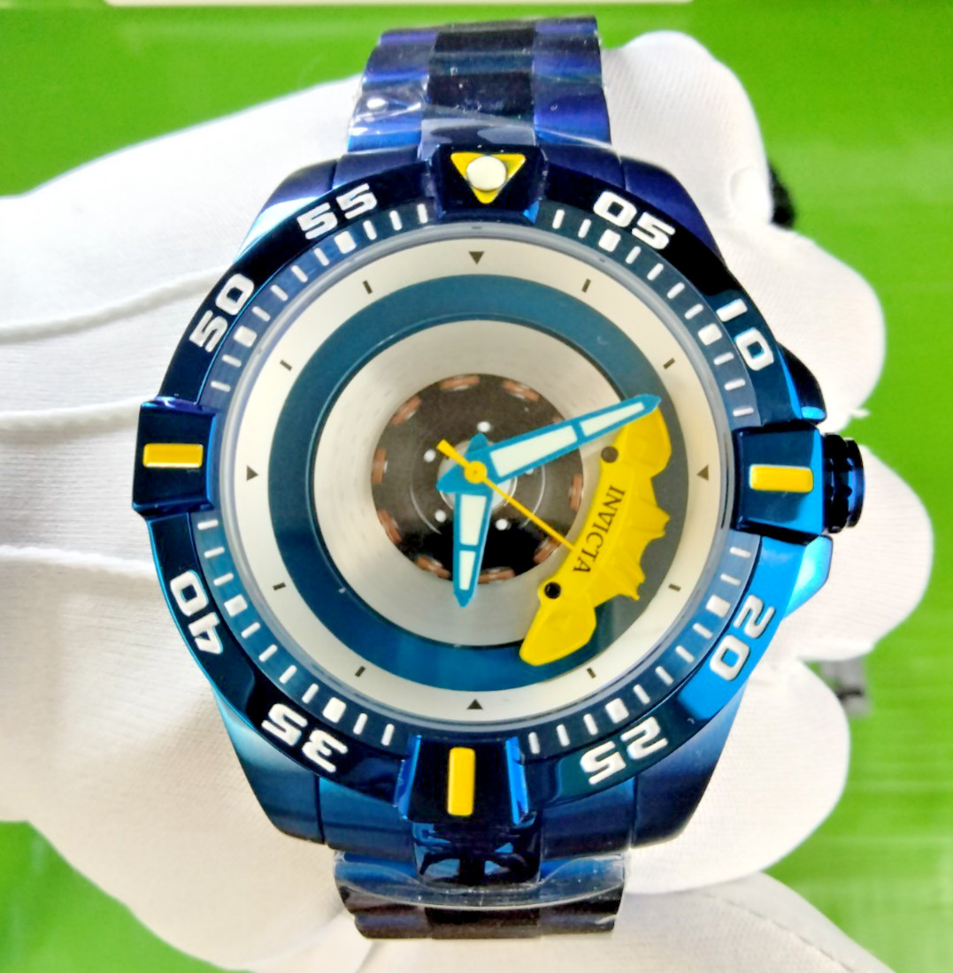 Invicta S1 Rally 37051 Automatic Men Watch 51 mm Blue Steel Zager Exclusive 100M