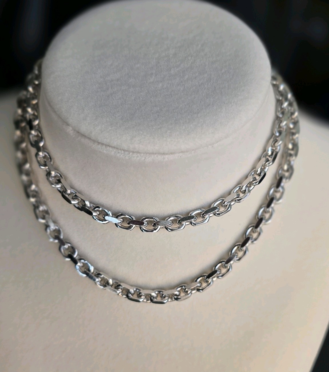 Karizia Spa 925 Sterling Silver Chain Necklace 24 Inches 5mm Width Made In Italy