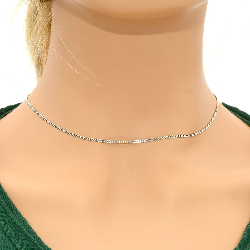 Curb Link Chain Necklace Stainless Steel Gold Color Making Jewelry 50PCS