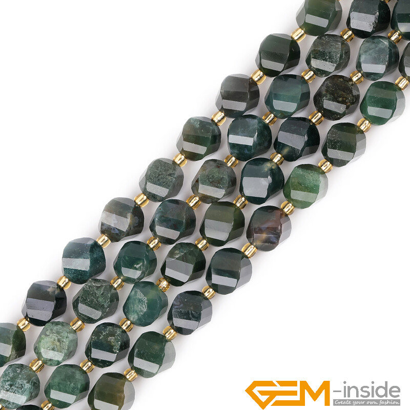 Natural Assorted Gemstone Twist Faceted Charms Loose Beads for Jewelry Making AU