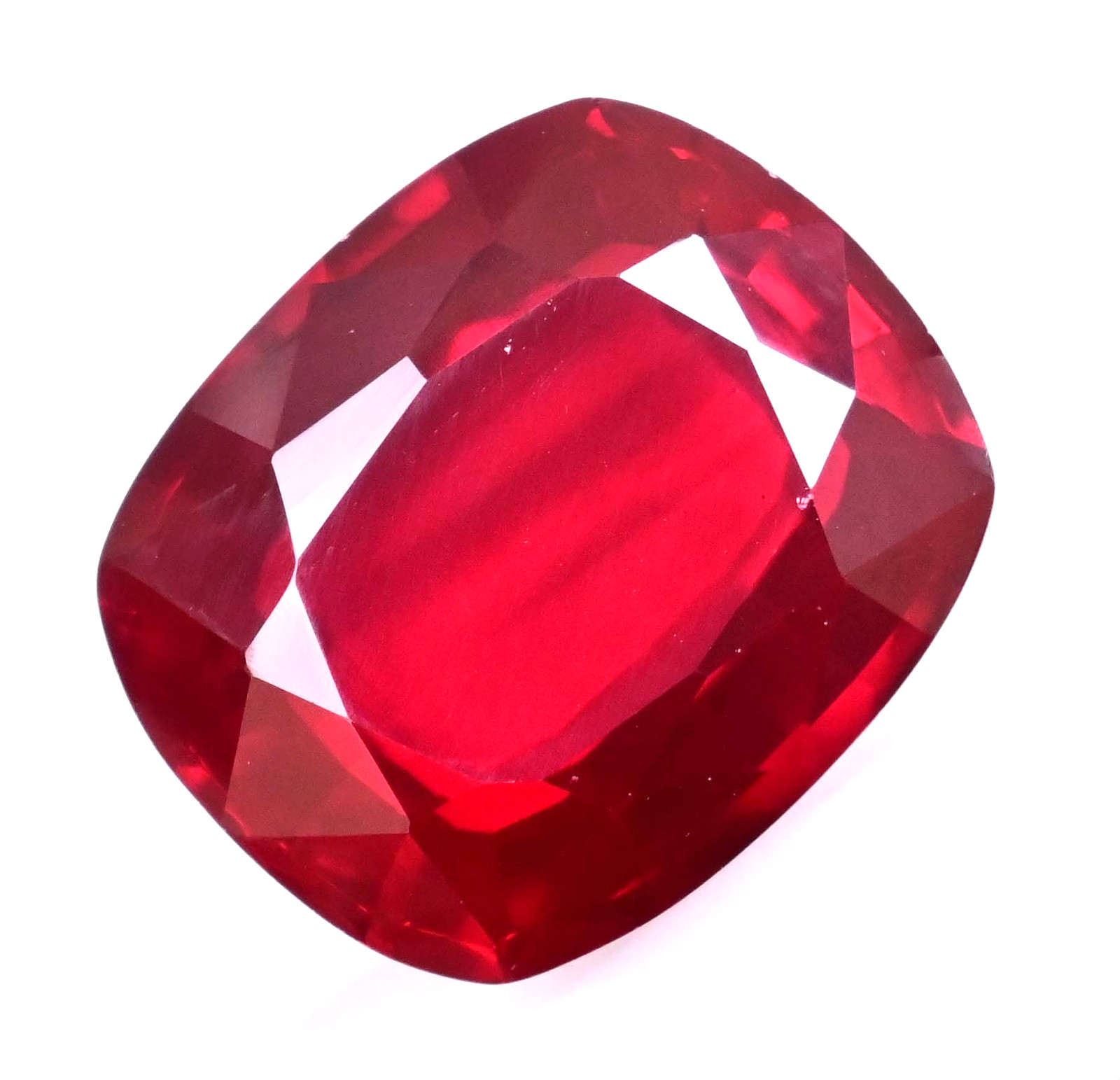 80.85 Ct Natural Mozambique Blood Red Ruby Certified Stunning Cushion Gemstone