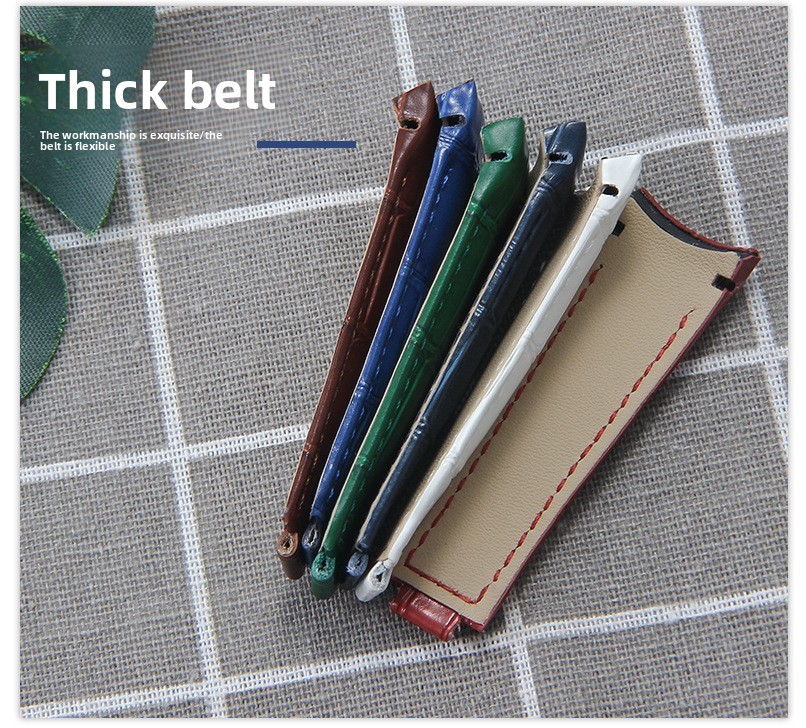 Premium Curved Genuine Leather Watch Straps Mens Band 20mm for Rolex with Tools