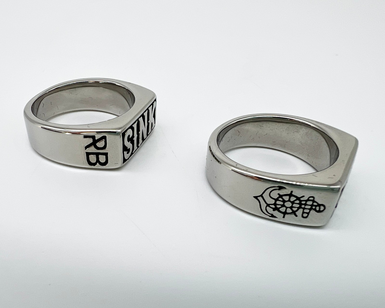 Relentless Betrayal Sink / Swim Ring Boxed Set Word Rings Unisex Size 9 HTF