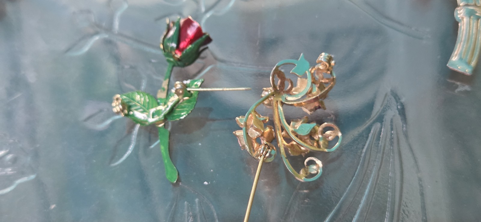 Vintage Enamel Flower Brooch Pin Lot Signed Coro Gerrys Avon Sarah Coventry Gold