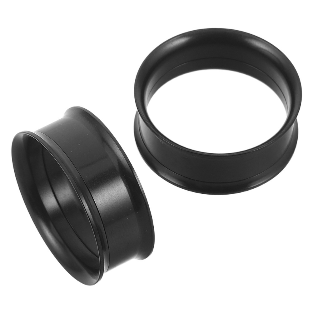 2 Pcs Black Spiral Auricle Body Piercing Jewelry Ear Plugs Gauges Expansion