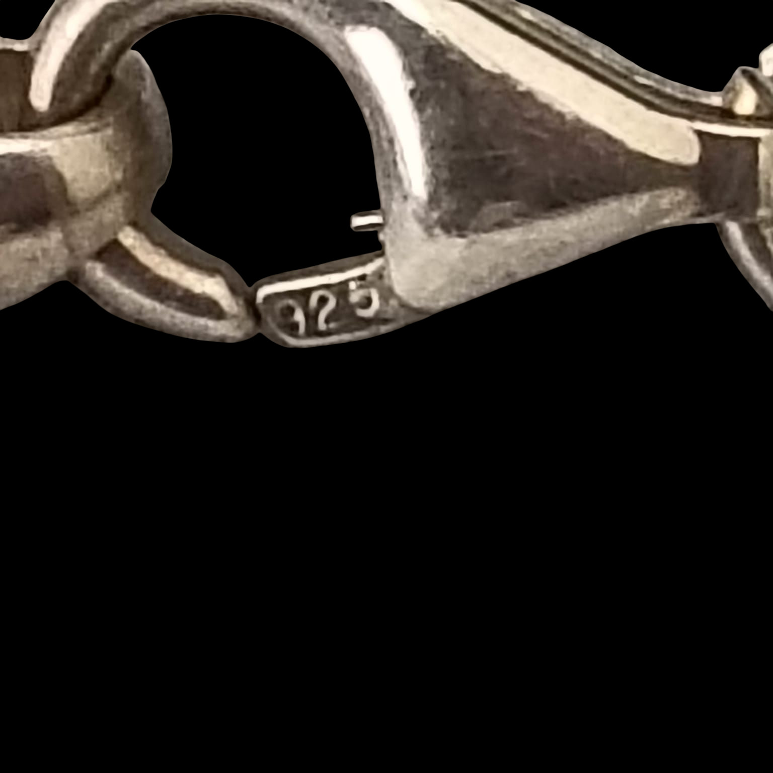925 Sterling Silver Charm Bracelet 6.25″ Snake Chain & 3 Floral Glass Beads