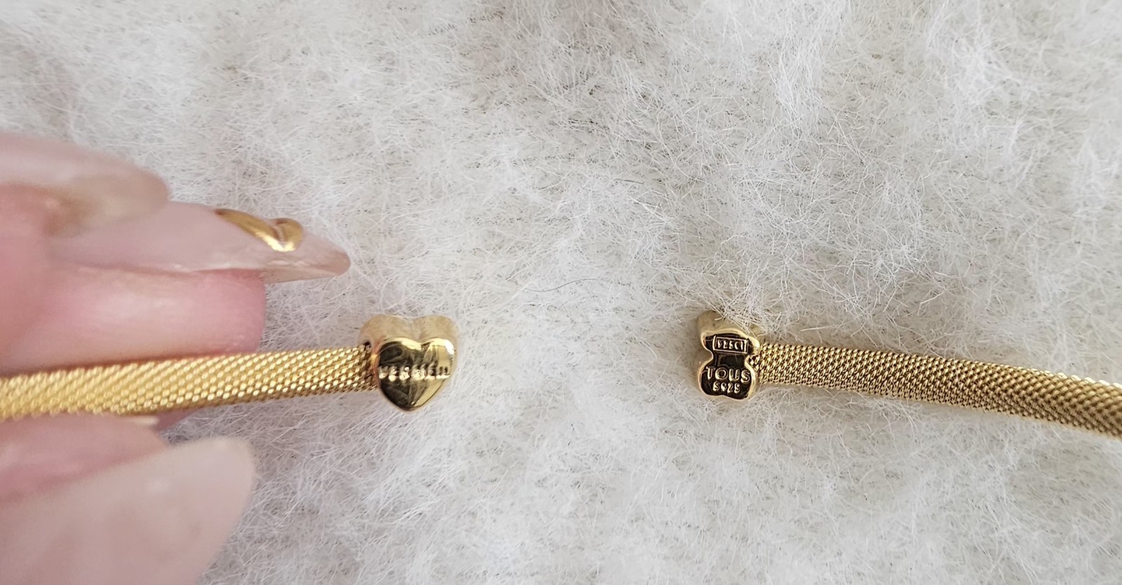 🧡💛💫TOUS MESH HEART AND BEAR BRACELET S925 VERMEIL