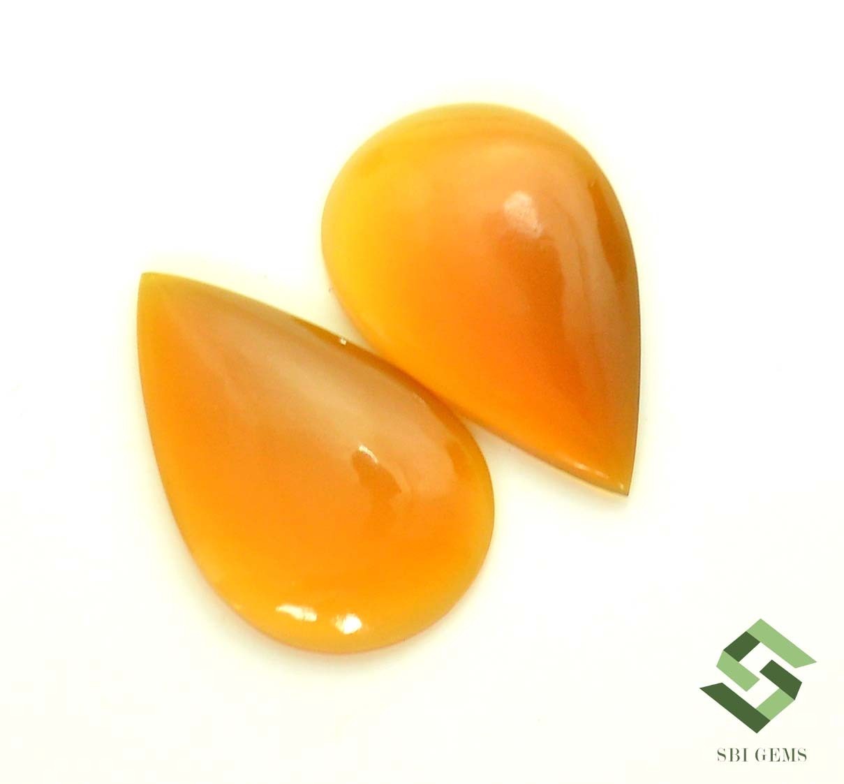 24×15 mm Natural Ethiopian Opal Pear Cabochon Pair 11.09 CTS Loose Gemstones
