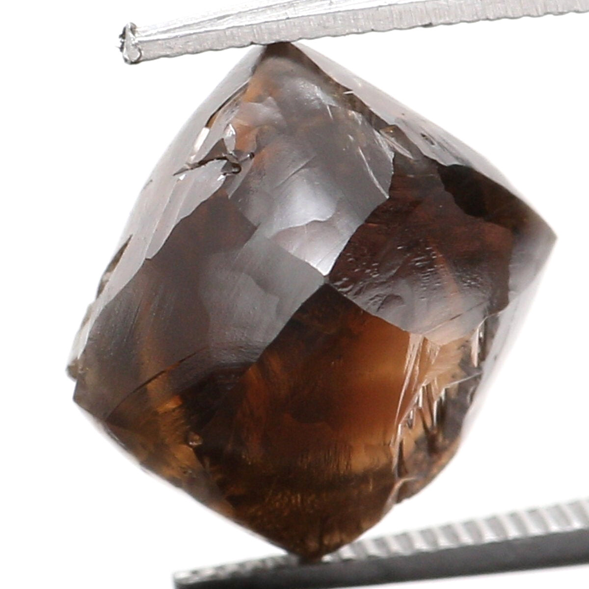 2.56 Ct Natural Loose Rough Shape Diamond 6.80 MM Brown Color Diamond QLB6307