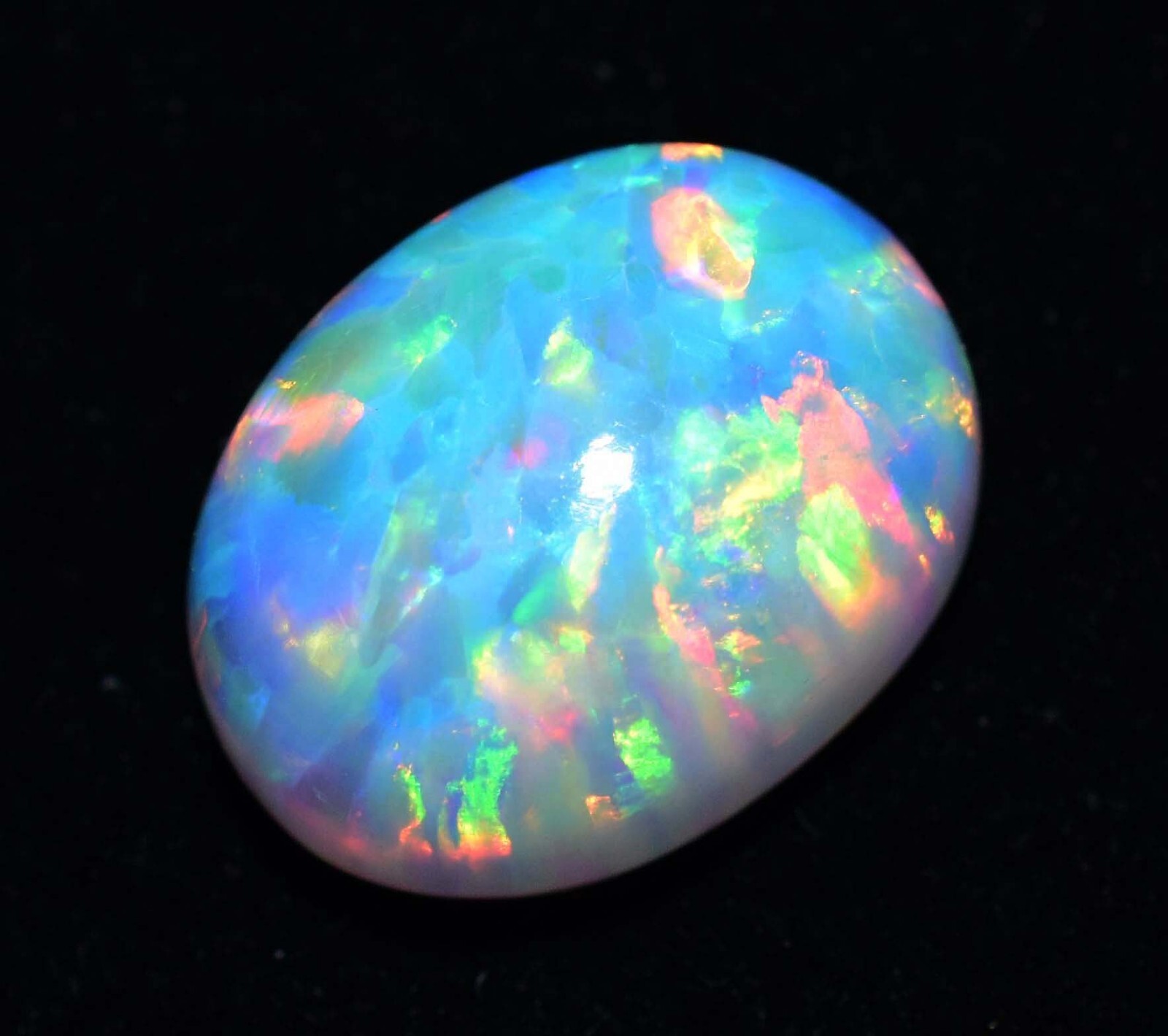 Natural Ethiopian Fire Opal 8.15 CT Certified Play Of Color 14 X 11 MM Gemstone