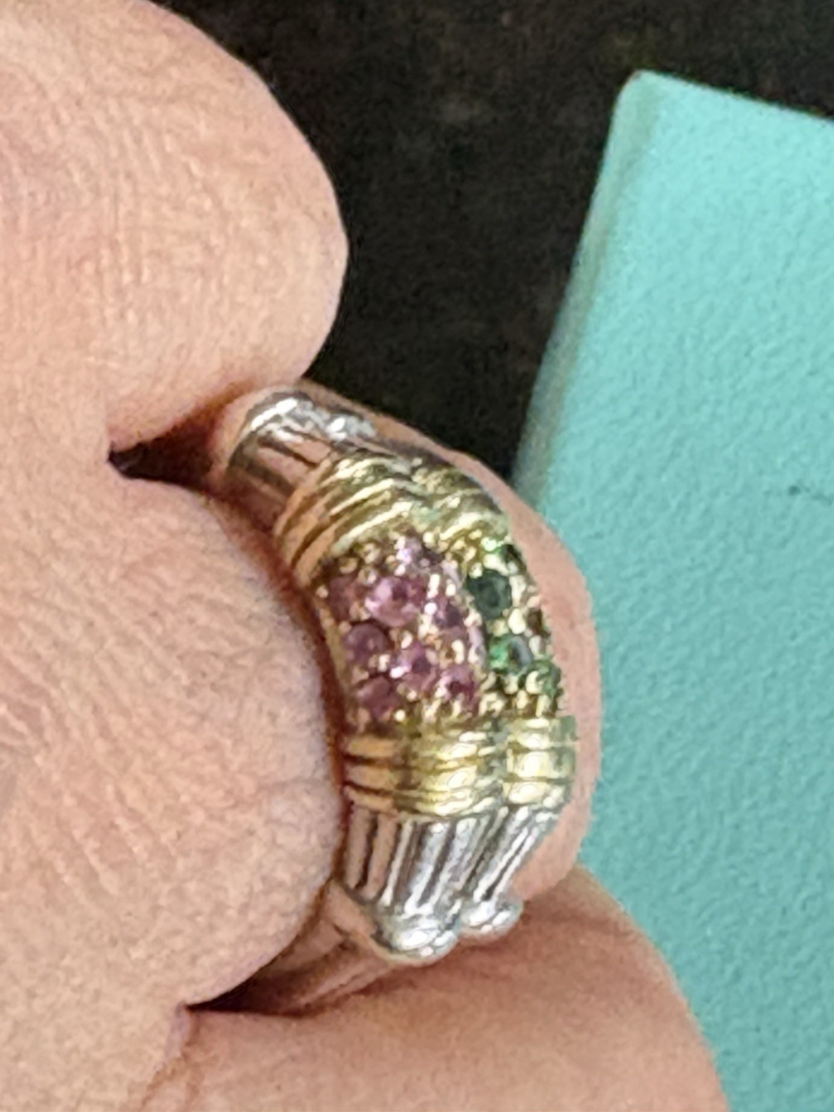 LAGOS CAVIAR 925 18k Gold AmethystRing, Size 6.5 authentic Guarantee