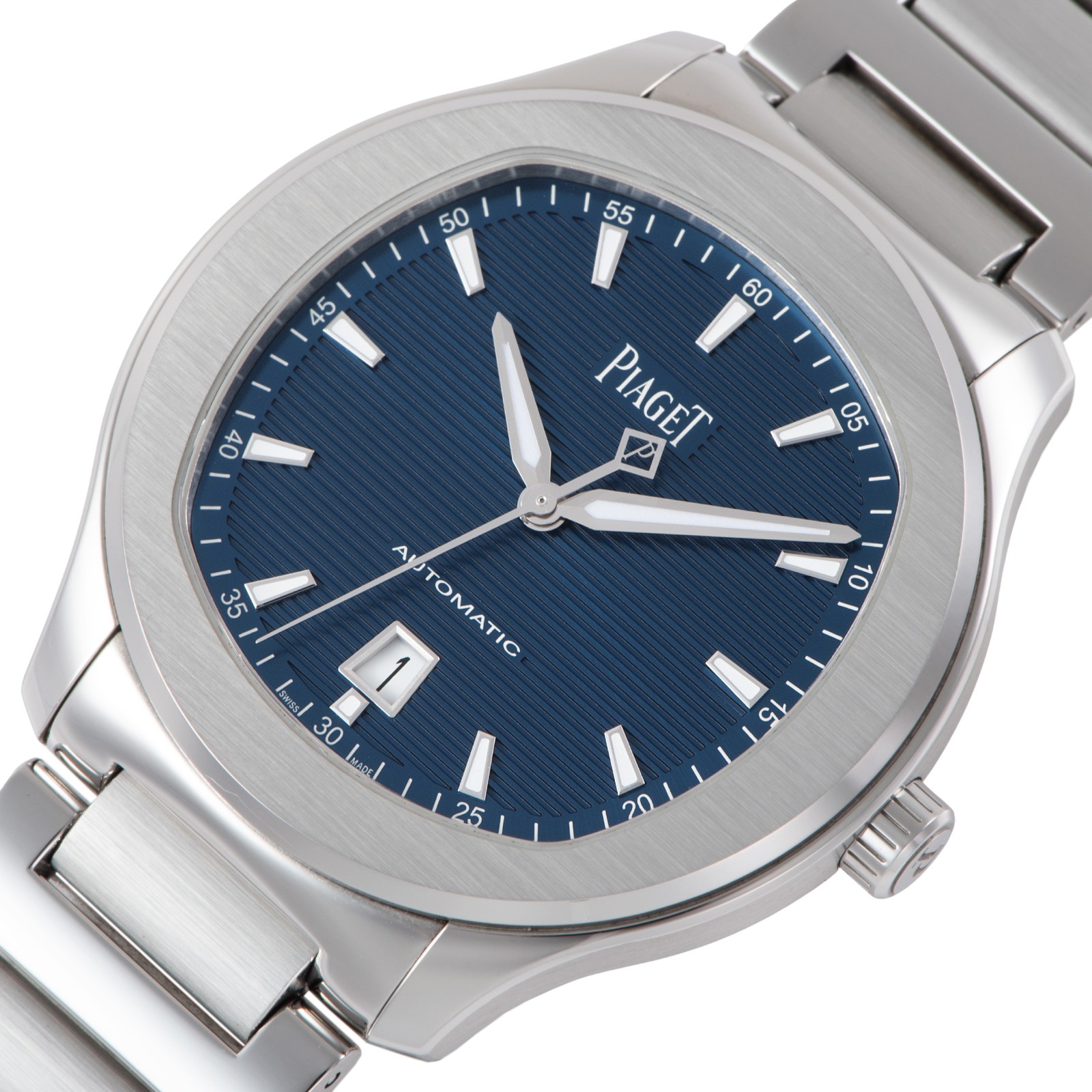 PIAGET Polo Date G0A41002 Stainless Steel Free Shipping with Box from JAPAN
