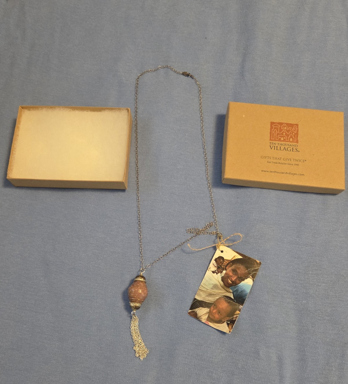 Ten Thousand Villages – Fair trade Necklace with Decorative Tassel – New in Box
