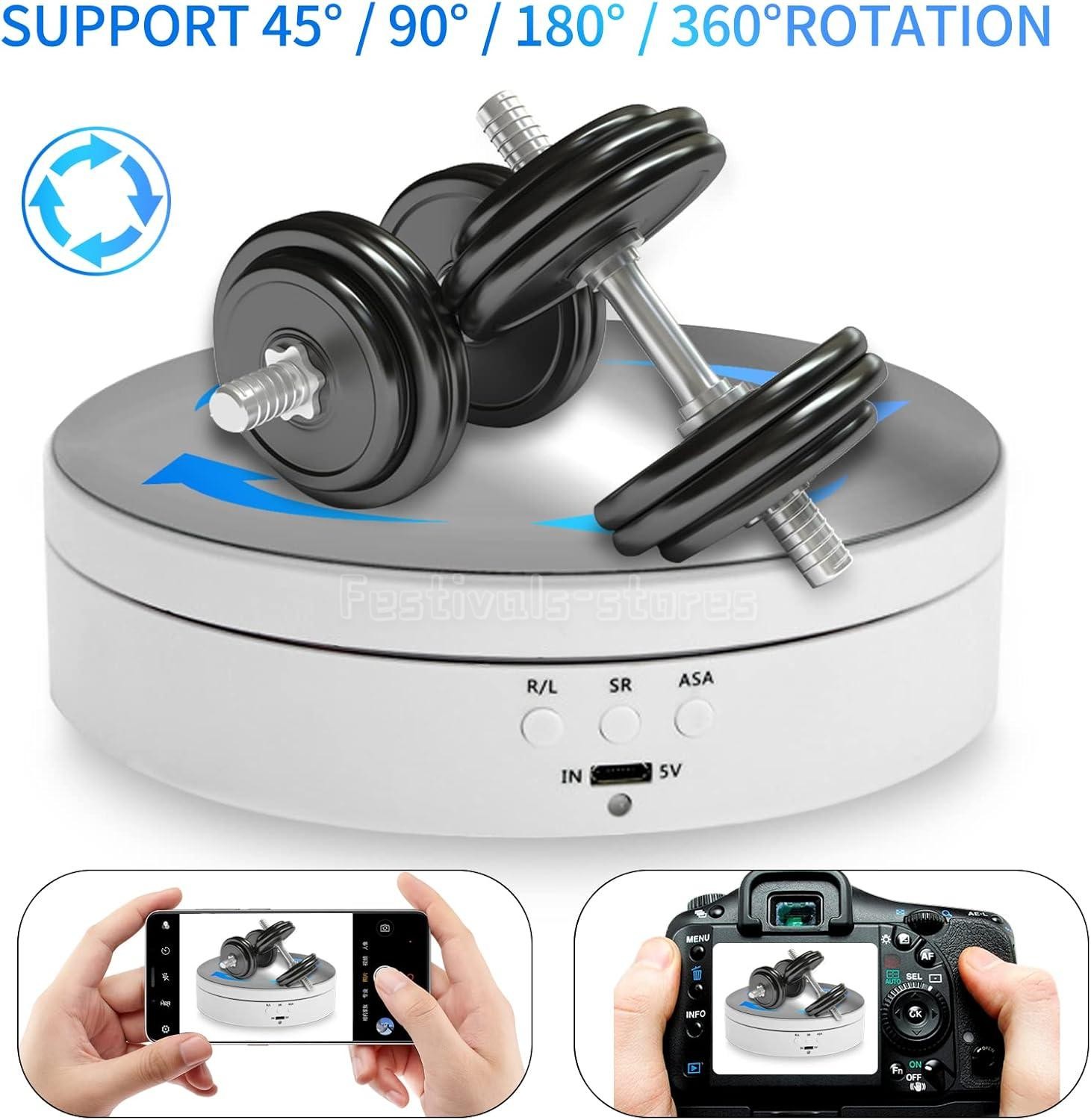 360° Electric Motorized Rotating Display Stand Jewelry Photography Show Holder