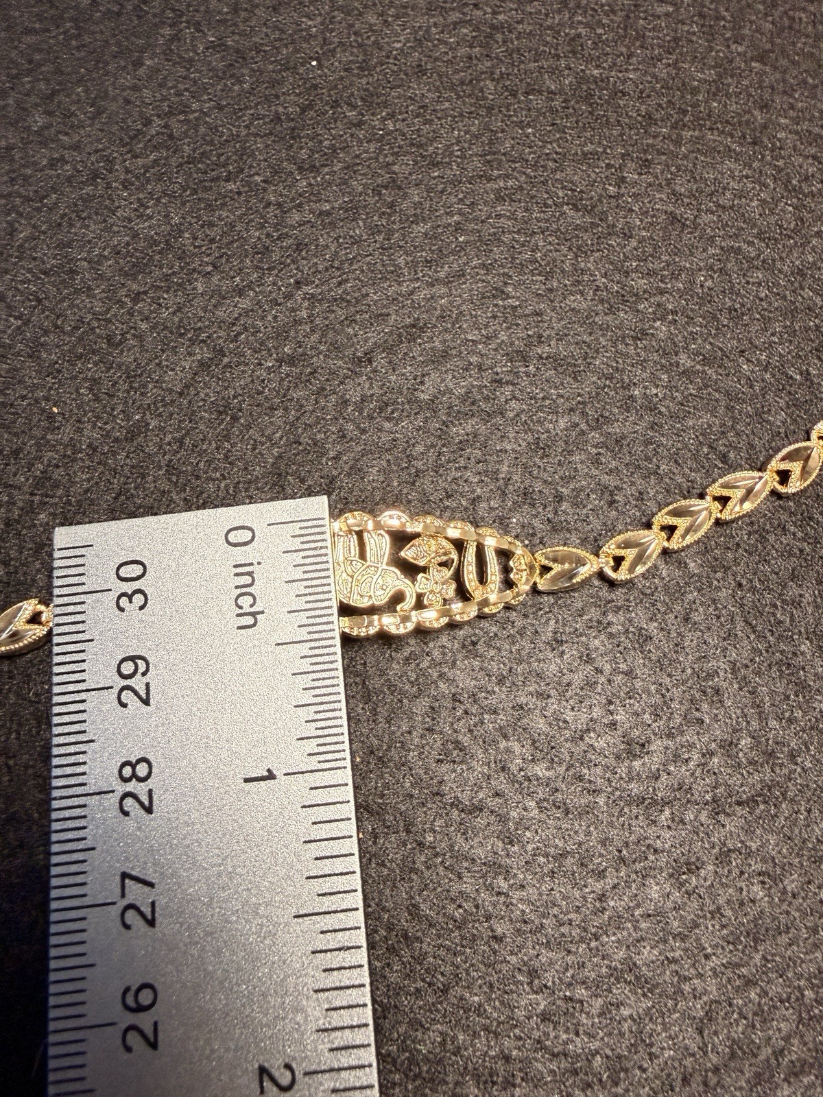 XP 14k Gold Plated Woman’s Bracelet 7.5 Inch Long High Quality