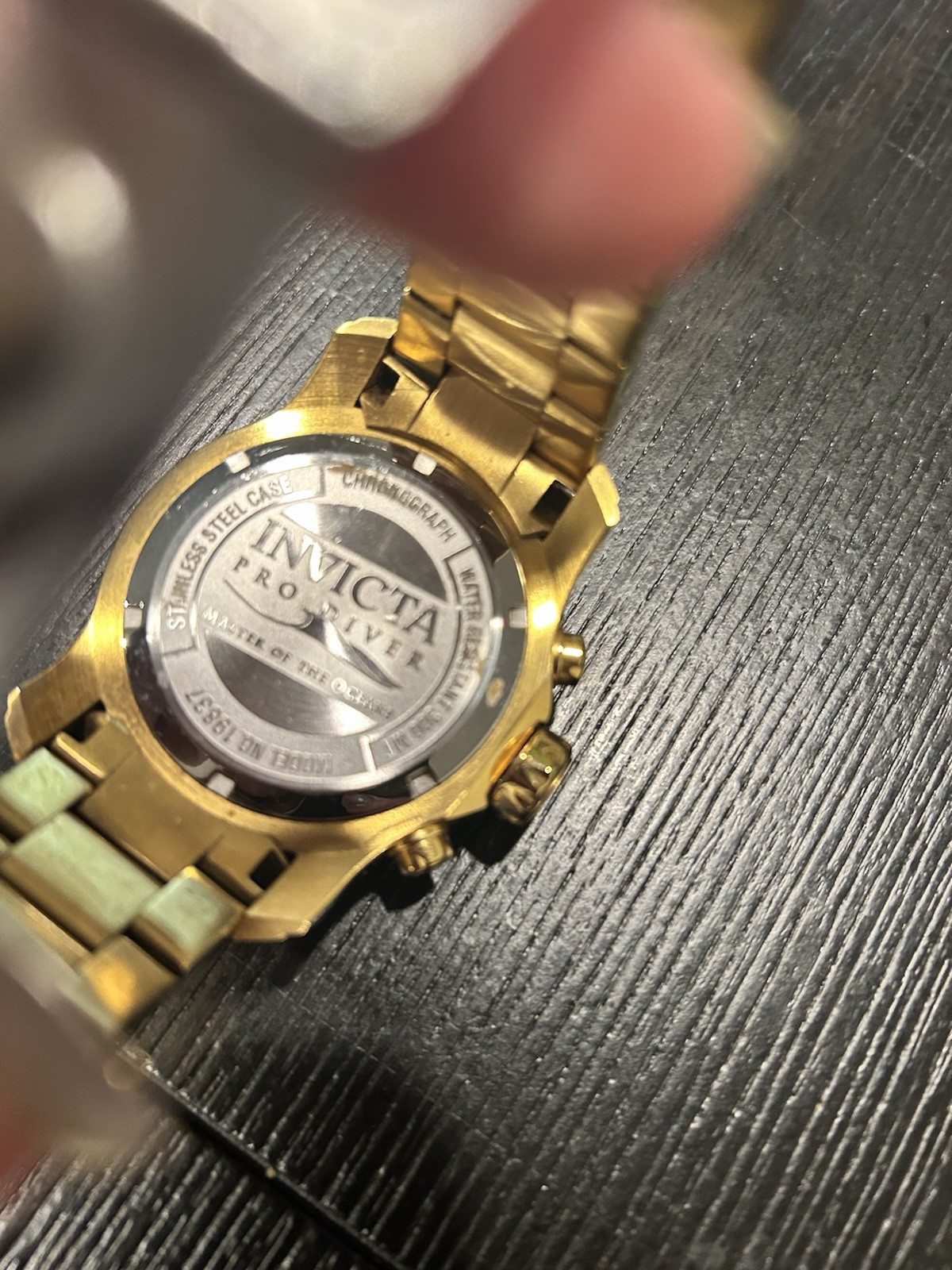 Invicta Pro Diver Men’s Quartz Chronograph Date Black Dial Gold Tone 48mm