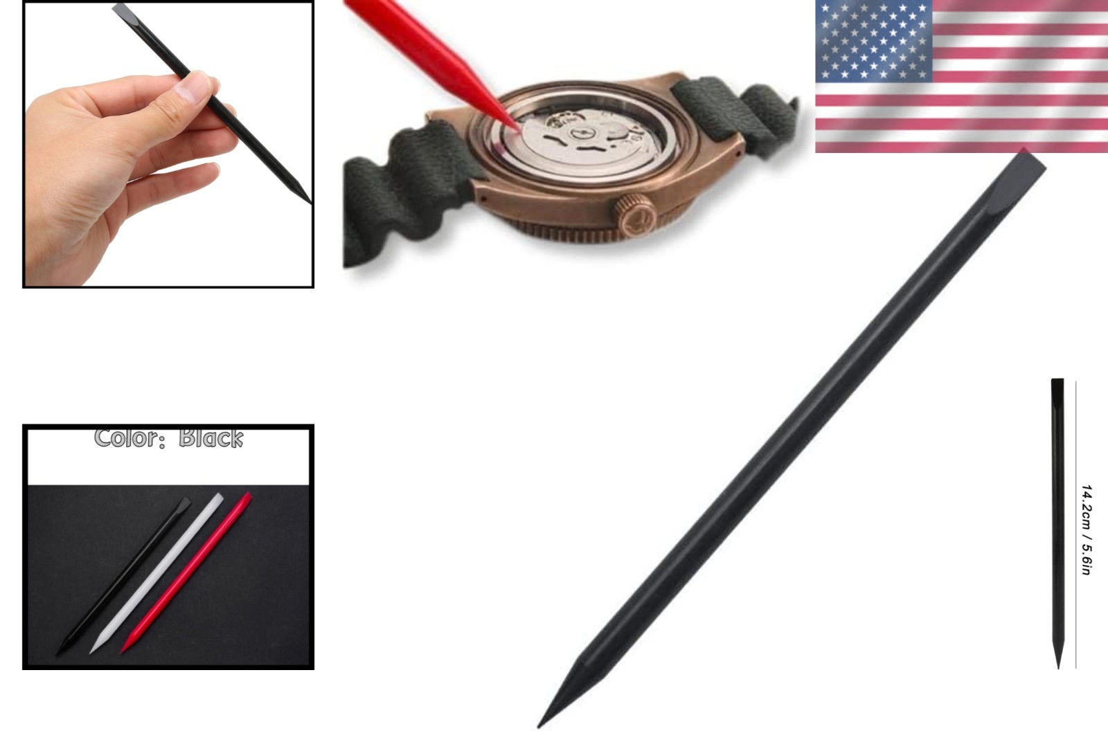 Compact ABS Cleaning Sticks for Precision Watch Maintenance – Non-Scratch Design