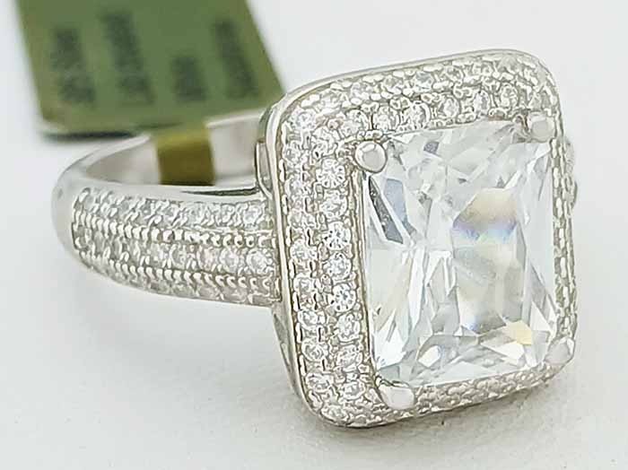 LAB CREATED 3.17 Cts WHITE SAPPHIRE RING SOLID .925 STERLING SILVER – NWT