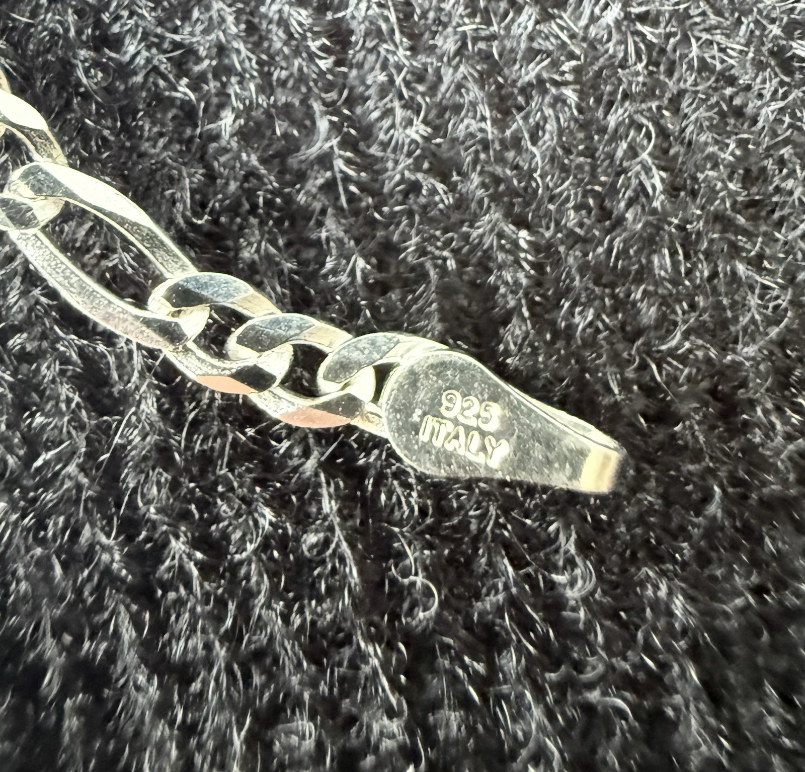 925 Italy Sterling Silver Figaro Chain 18” X 2.5mm