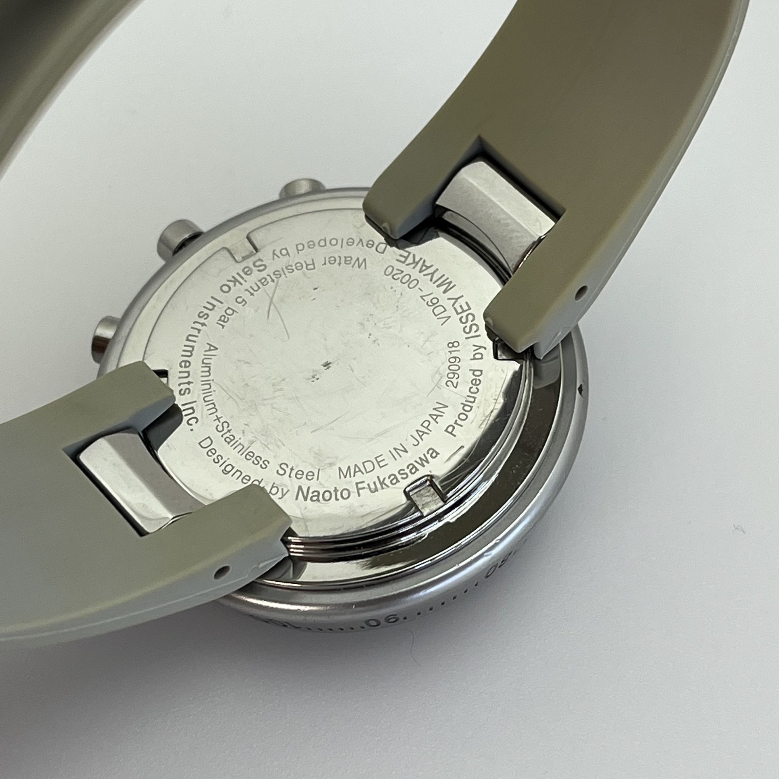 Issey Miyake TRAPEZOID Chronograph NAOTO FUKASAWA Qz Watch Japan Date #636B