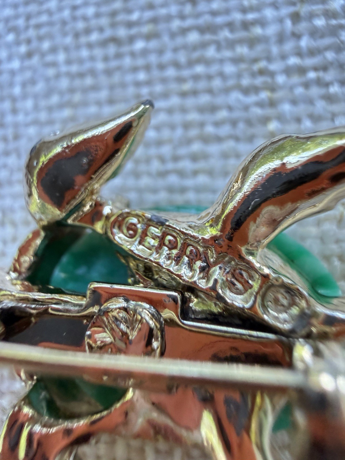 2 Gerry’s Turtle Gold Tone Brooch Back Signed