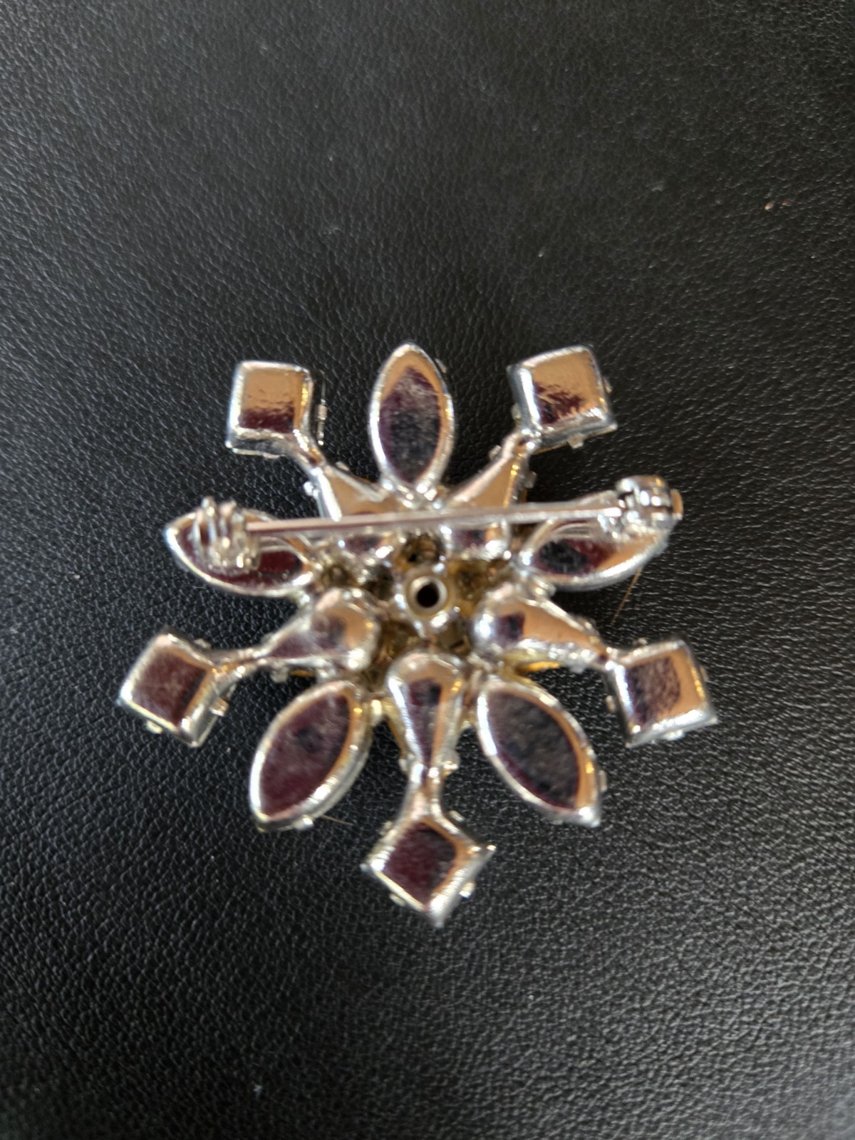 Bling Sparkle Brilliant Vintage Clear Rhinestone Brooch Large
