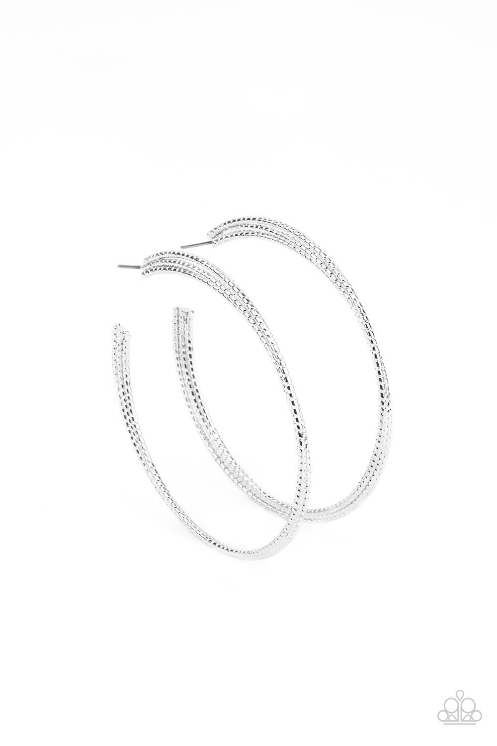Paparazzi Jewelry – Condescent Curves – Silver – Lead and Nickel Free