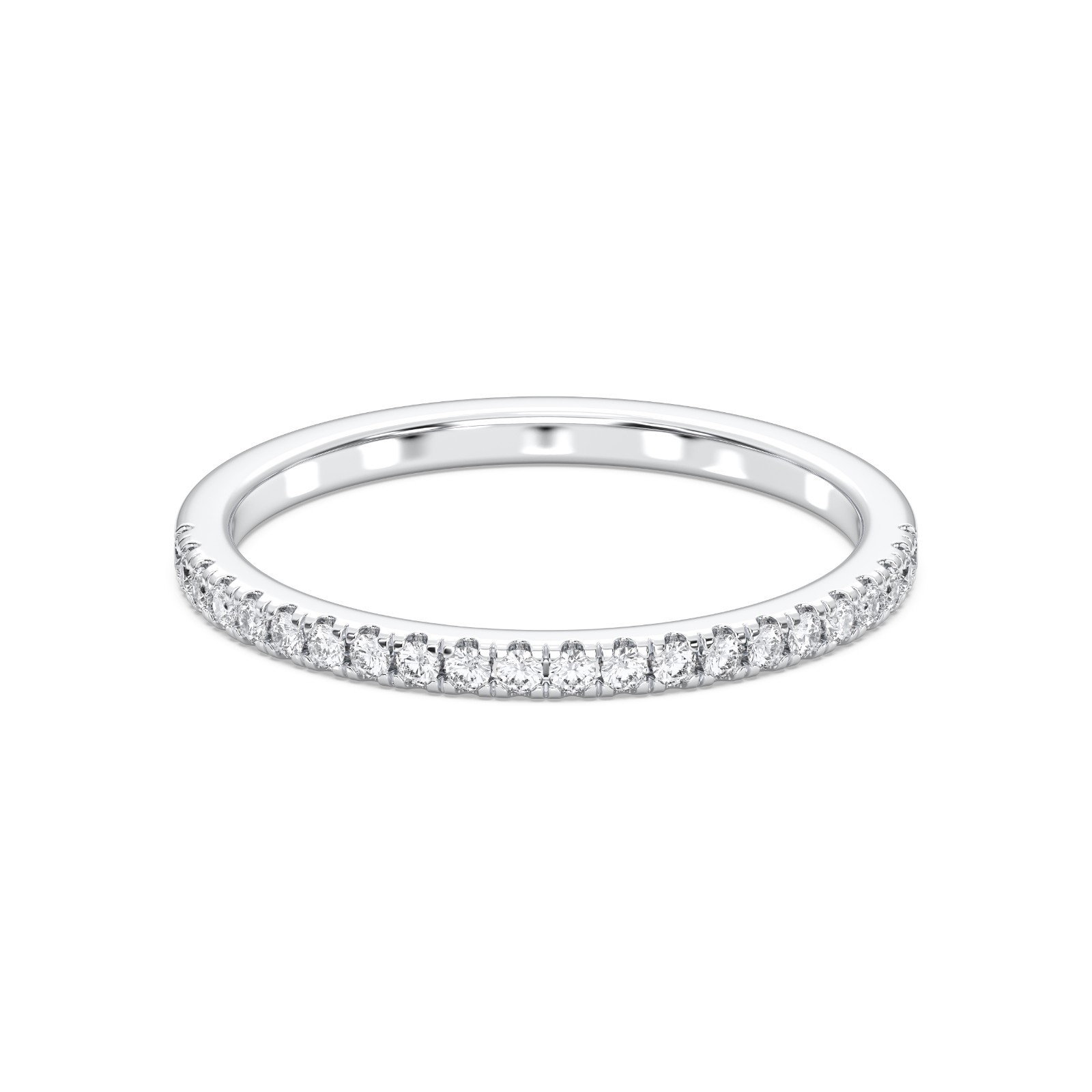 Ananta Jewels 0.20Ct Round Lab Grown Diamond Wedding Band 14K Solid Gold Women’s
