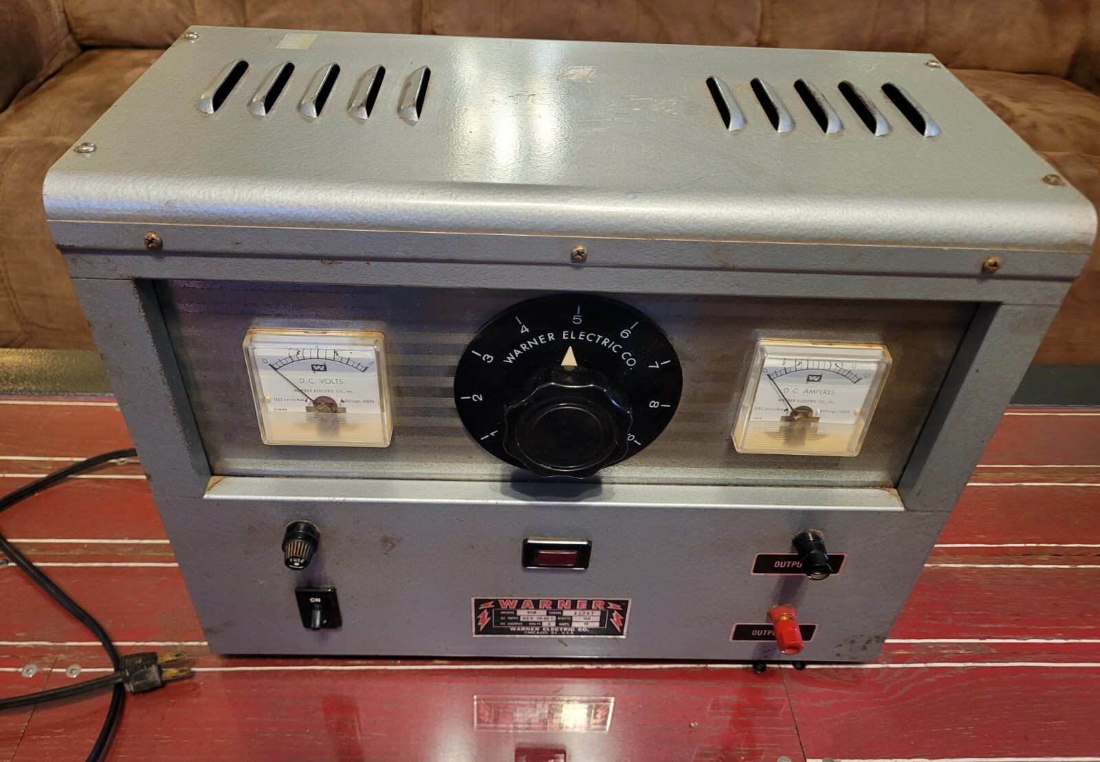 Vintage Warner Electric Co. 911A 10 Amp Electroplating Power Unit Tested / Works