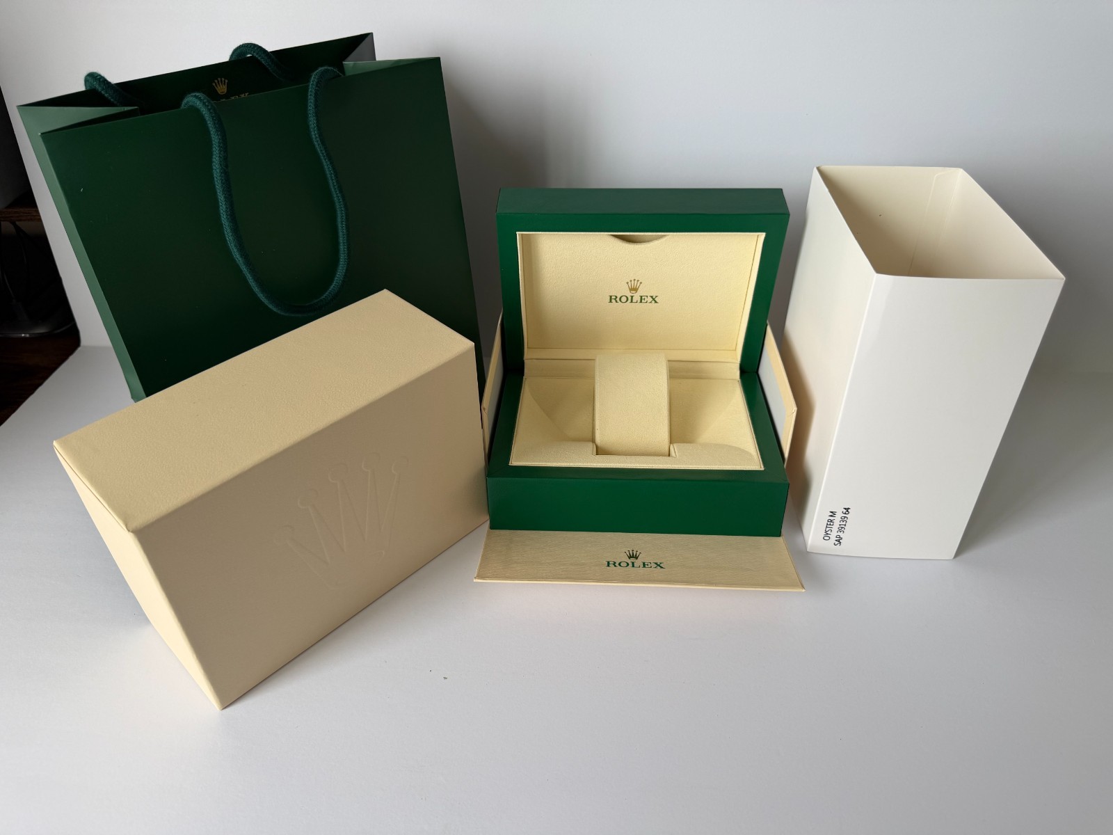 Rolex Box Empty Storage Display Case Leather