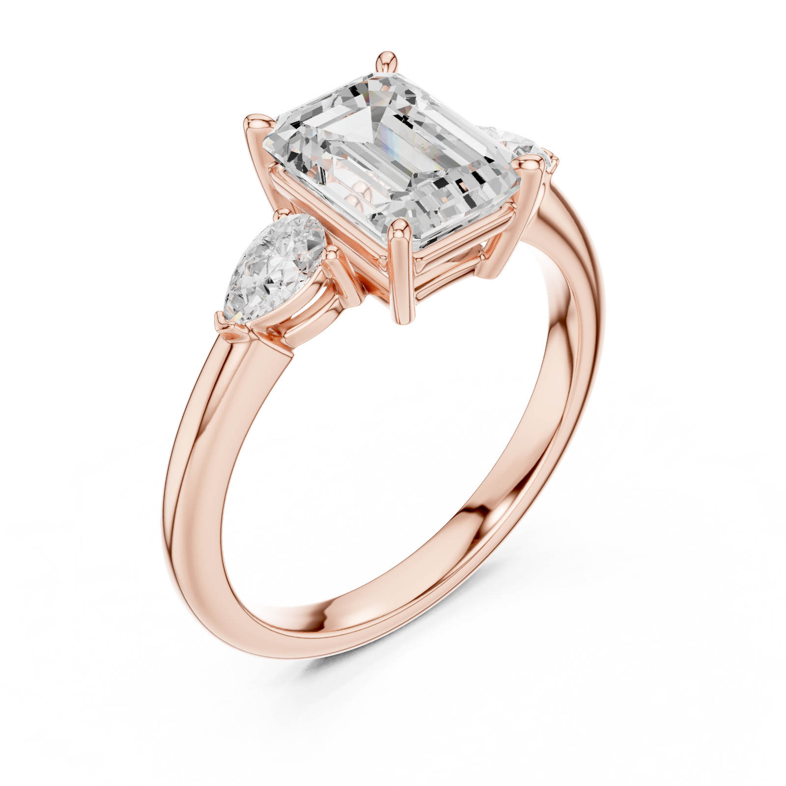 TCW 2.50 Ct VVS1 Lab Grown Diamond Ring Women Engagement Jewelry14K Gold Over