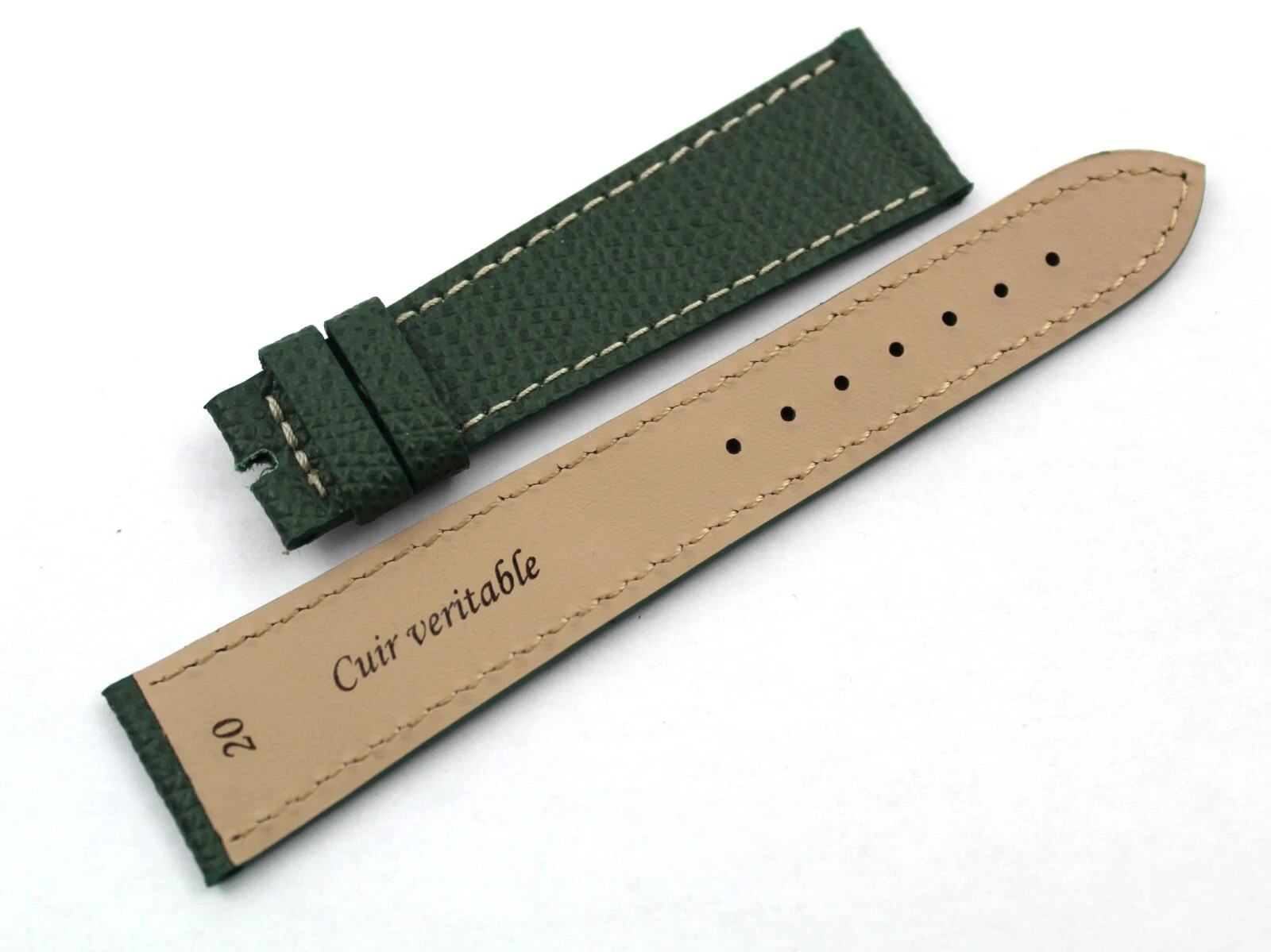 Watch Band Genuine Leather Dark Green Various Sizes Handmade Made Italy New