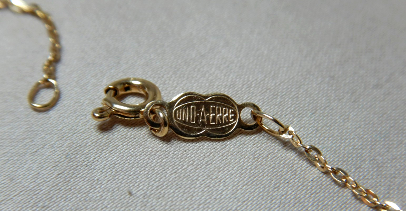 Vintage 9ct Gold Italian Chain Necklace by UNO A ERRE 4238